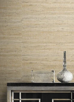 Lillian August Faux Weave Peel & Stick Wallpaper - Beige
