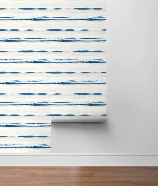 Lillian August Horizon Stripe Peel & Stick Wallpaper - Blue Oasis