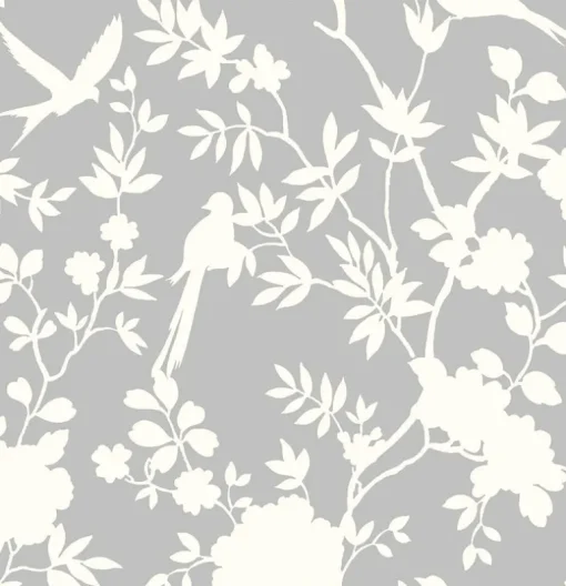 Lillian August Mono Toile Peel & Stick Wallpaper - Harbor Mist