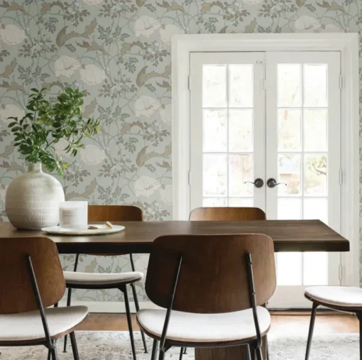 Magnolia Home Gwendolyn Wallpaper - Blue & Suede