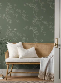 Magnolia Home Magnolia Branches Wallpaper - Pine