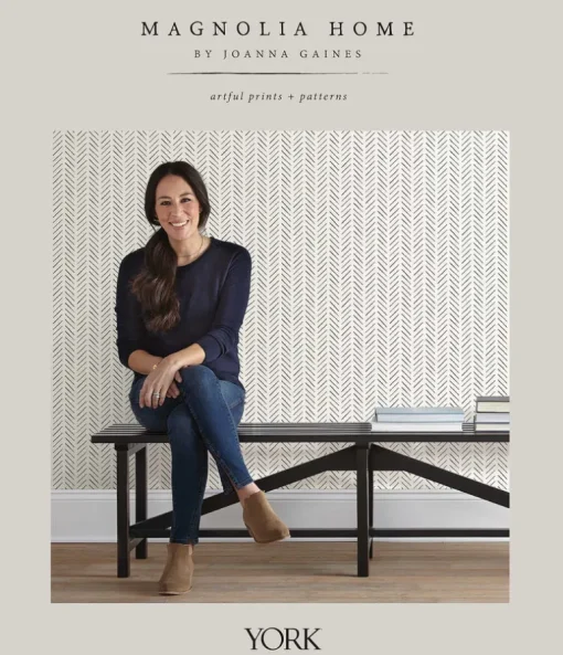 Magnolia Home Pick Up Sticks Wallpaper - Light Gray