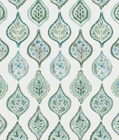 Mediterranean Marketplace Motif Wallpaper - Green