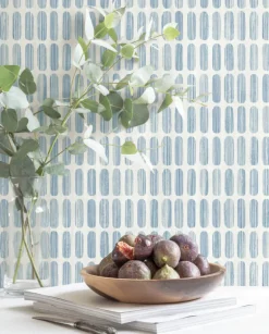 Mediterranean Petite Pergola Wallpaper - Blue