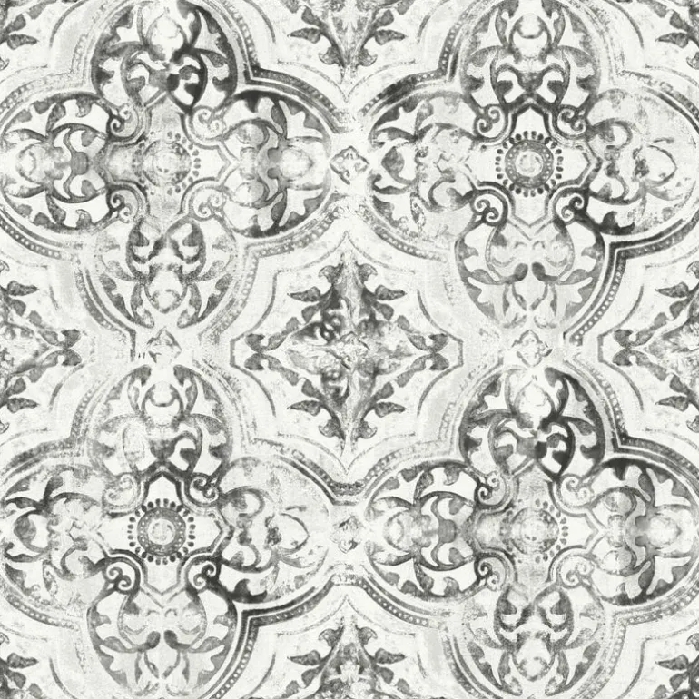 Mediterranean Quartet Wallpaper - Black