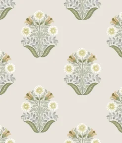 Mirth Studios Sophie Floral Medallion Peel & Stick Wallpaper - Sage