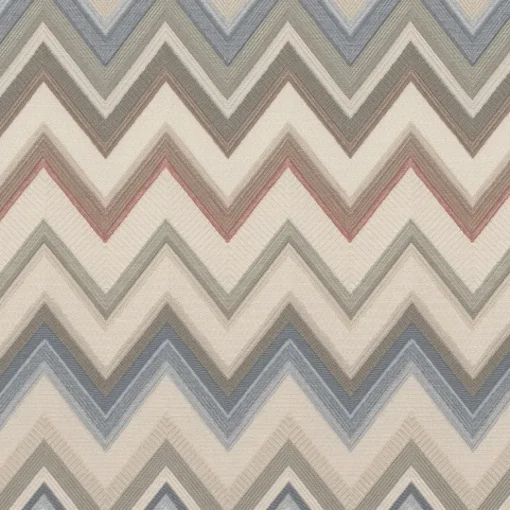 Missoni Home Happy Zig Zag Wallpaper - Orange & Blue