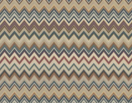 Missoni Home Happy Zig Zag Wallpaper - Green & Brown