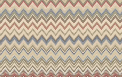 Missoni Home Happy Zig Zag Wallpaper - Orange & Blue