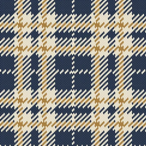 Mitchell Black Co-Ed Clark Plaid Wallpaper - Navy Gold Coast