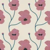 Mitchell Black Natalie Papier Flourish Floral Wallpaper - Fuchsia Linen