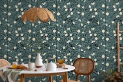 Mitchell Black The Signature Collection Orange Grove Wallpaper - Blue & Cream