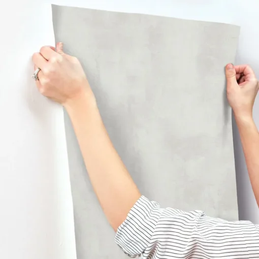 Montecito Italian Plaster Wallpaper - Fog
