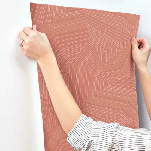 New Origins Dotted Maze Wallpaper - Desert Red