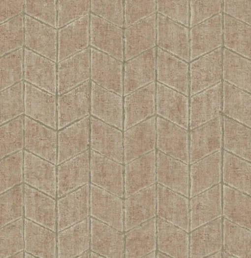 New Origins Flatiron Geometric Wallpaper - Brick