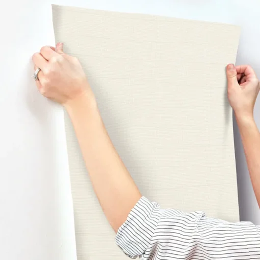 New Origins Natural Grid Wallpaper - Beige