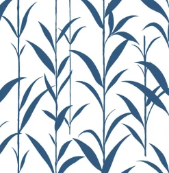 NextWall Bamboo Leaves Peel & Stick Wallpaper - Blue