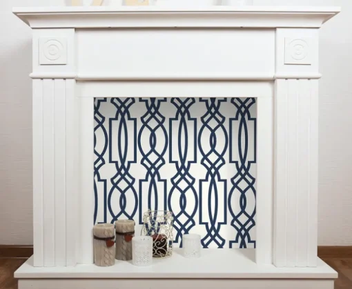 NextWall Deco Lattice Peel & Stick Wallpaper - Navy Blue