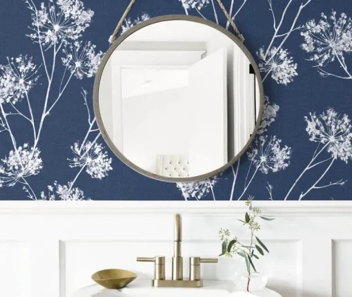 NextWall One O'Clocks Peel & Stick Wallpaper - Blue
