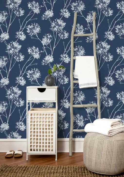NextWall One O'Clocks Peel & Stick Wallpaper - Blue