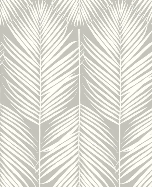 NextWall Palm Silhouette Peel & Stick Wallpaper - Gray