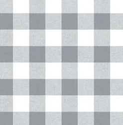 NextWall Picnic Plaid Peel & Stick Wallpaper - Gray