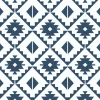 NextWall Southwest Tile Peel & Stick Wallpaper - Blue & White