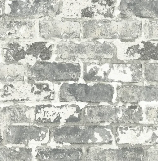 NextWall Weathered Brick Peel & Stick Wallpaper - Gray