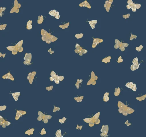 Rifle Paper Co. Butterfly House Wallpaper - Navy