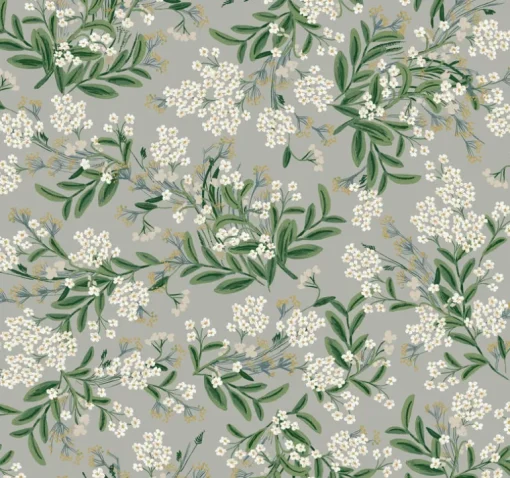 Rifle Paper Co. Cornflower Wallpaper - Gray