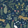 Rifle Paper Co. Menagerie Wallpaper - Dark Blue