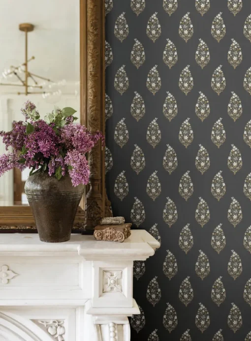 Rifle Paper Co. Paisley Wallpaper - Black