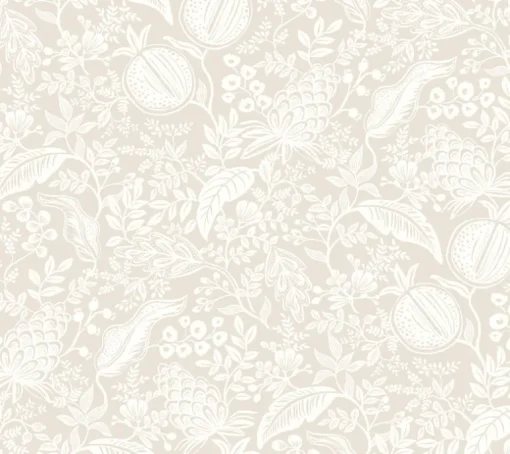 Rifle Paper Co. Pomegranate Peel & Stick Wallpaper - Beige & White