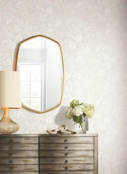 Rifle Paper Co. Pomegranate Peel & Stick Wallpaper - Beige & White
