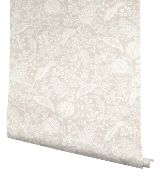 Rifle Paper Co. Pomegranate Peel & Stick Wallpaper - Beige & White