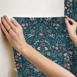 Rifle Paper Co. Wildwood Peel & Stick Wallpaper - Navy