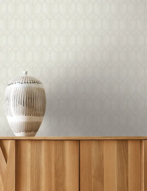 Ronald Redding Arts & Crafts Craftsman Wallpaper - Light Beige