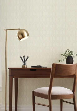 Ronald Redding Arts & Crafts Craftsman Wallpaper - Light Beige