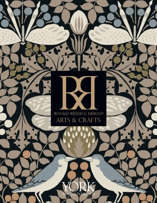 Ronald Redding Arts & Crafts Rowan Wallpaper - Rust