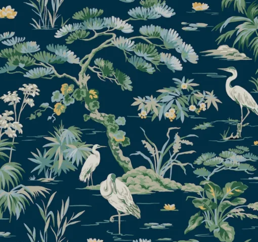 Ronald Redding Classics Bridgewater Wallpaper - Navy