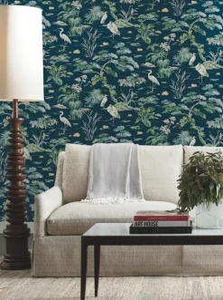Ronald Redding Classics Bridgewater Wallpaper - Navy
