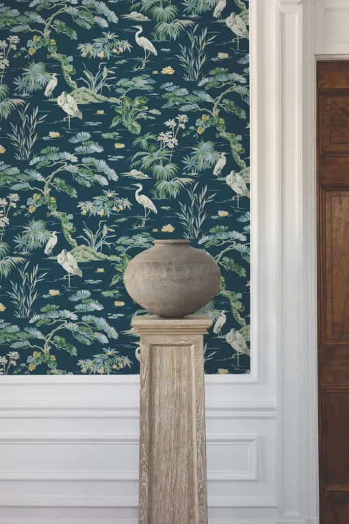 Ronald Redding Classics Bridgewater Wallpaper - Navy