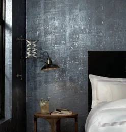 Ronald Redding Industrial Interiors Cork Wallpaper - Blue
