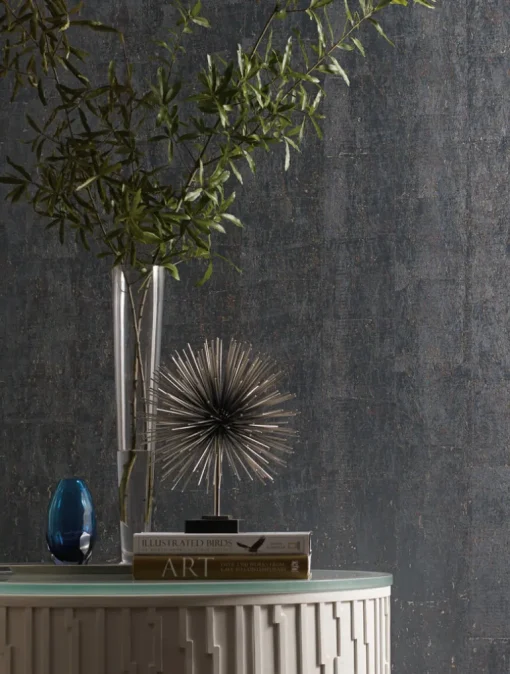 Ronald Redding Industrial Interiors Cork Wallpaper - Blue