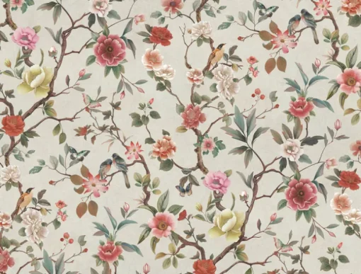Ronald Redding Tea Garden Kimora's Garden Wallpaper - Ivory