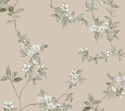 Ronald Redding Tea Garden April Blossom Wallpaper - Taupe