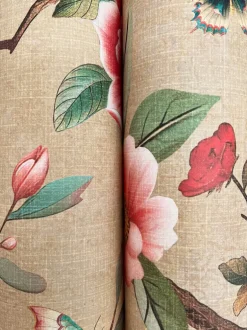 Ronald Redding Tea Garden Kimora's Garden Wallpaper - Linen