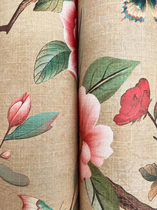 Ronald Redding Tea Garden Kimora's Garden Wallpaper - Linen
