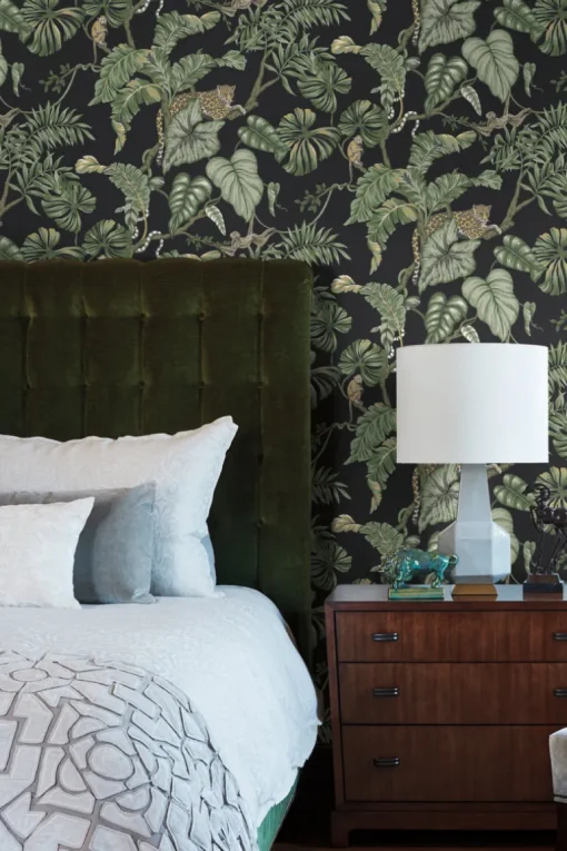 Ronald Redding Traveler Jungle Cat Wallpaper - Black