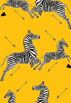 Scalamandre Zebras Collection Zebras Wallpaper - Yellow